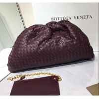 Super Quality Bottega Veneta The Large Pouch Clutch in Woven Lambskin BV0417 Burgundy 2020