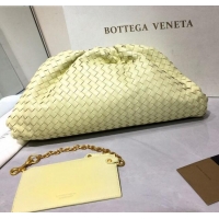 Good Product Bottega Veneta The Large Pouch Clutch in Woven Lambskin BV0417 Yellow 2020