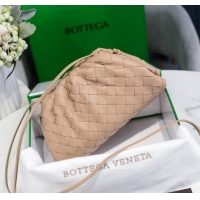 Low Price Bottega Veneta The Mini Pouch Clutch Bag in Large-Woven Lambskin BV0919 Nude Pink 2020