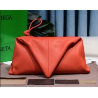 New Design Bottega Veneta BV Trine Lambskin Clutch BV1517 Orange 2020