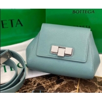 Best Quality Bottega Veneta Mini Belt Bag in Textured Leather BV1715 Blue Seafoam 2020