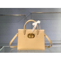 Best Price DIOR LARGE ST HONORE TOTE Grained Calfskin M9306UBAE apricot