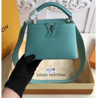 New Discount Louis Vuitton Taurillon Leather Capucines Mini Bag M56071 Turquoise