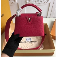 Hot Sell Louis Vuitton Taurillon Leather Capucines Mini Bag M56071 Rose