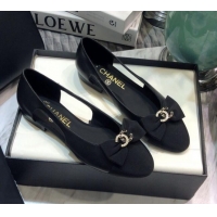 Super Quality Chanel Lambskin Bow Ballerinas G36351 Black 2021