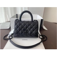 Popular Style Chanel coco mini flap bag with top handle AS2215 black