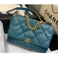 Traditional Discount Chanel 19 Large Flap Bag AS1162 Blue