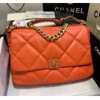 Market Sells Chanel 19 Large Flap Bag AS1162 Orange