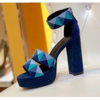 Best Product Hermes Suede Aretha Sandal 040142 Blue