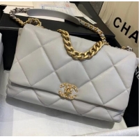 Free Shipping Discount Chanel 19 Large Flap Bag AS1162 Gray