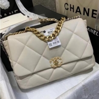 Shop Cheap Chanel 19 Large Flap Bag AS1162 Beige