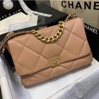 Original Cheap Chanel 19 Large Flap Bag AS1162 Light Pink