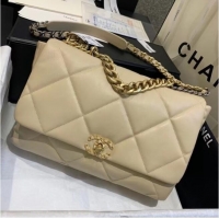 Popular Style Chanel 19 Large Flap Bag AS1162 Light Apricot