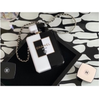 Famous Brand Chanel mini wallet on chain Gold-Tone Metal A8455 black&white