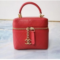 Cheapest Chanel Lambskin Crystal Calfskin & Gold-Tone Metal AS1889 red