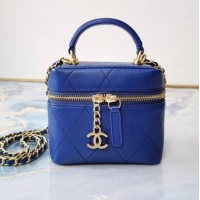 Good Product Chanel Lambskin Crystal Calfskin & Gold-Tone Metal AS1889 blue