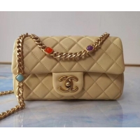 Buy Fashionable Chanel flap bag Lambskin Resin & Gold-Tone Metal AS2380 Yellow