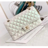 Affordable Price Chanel Flap Bag Iridescent Calfskin&Gold-Tone AS1112 White