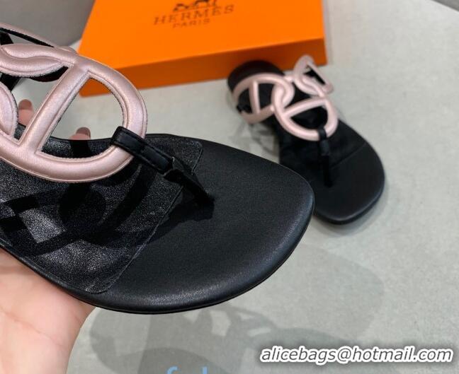 Best Design Hermes Beach Flat Sandals 092316 Pink