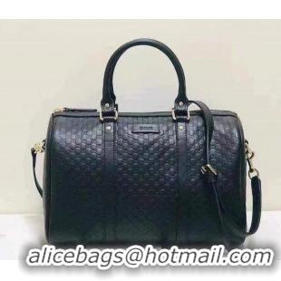 Top Quality Gucci Mircoguccissima Medium Boston Bag 247205 Black