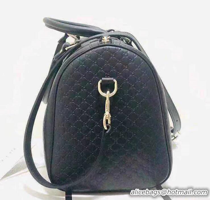 Top Quality Gucci Mircoguccissima Medium Boston Bag 247205 Black