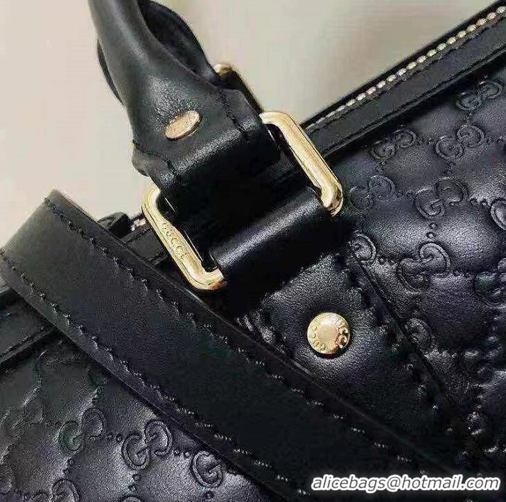 Top Quality Gucci Mircoguccissima Medium Boston Bag 247205 Black