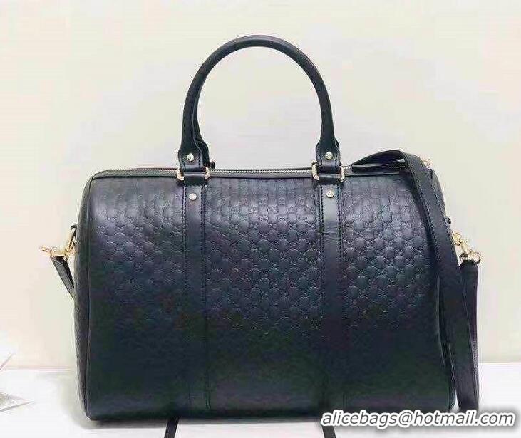 Top Quality Gucci Mircoguccissima Medium Boston Bag 247205 Black