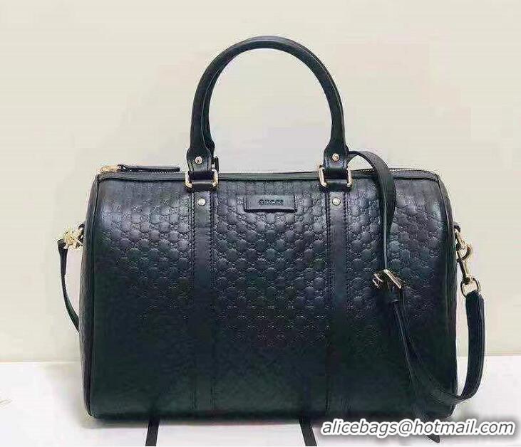 Top Quality Gucci Mircoguccissima Medium Boston Bag 247205 Black