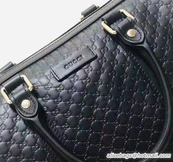 Top Quality Gucci Mircoguccissima Medium Boston Bag 247205 Black