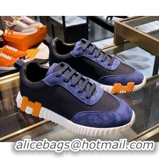 Top Grade Hermes Athlete H Sneakers 092401 Navy Blue