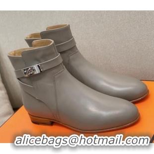 Luxury Cheap Hermes Calfskin Neo Ankle Boot 111281 Grey