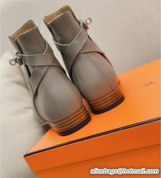 Luxury Cheap Hermes Calfskin Neo Ankle Boot 111281 Grey