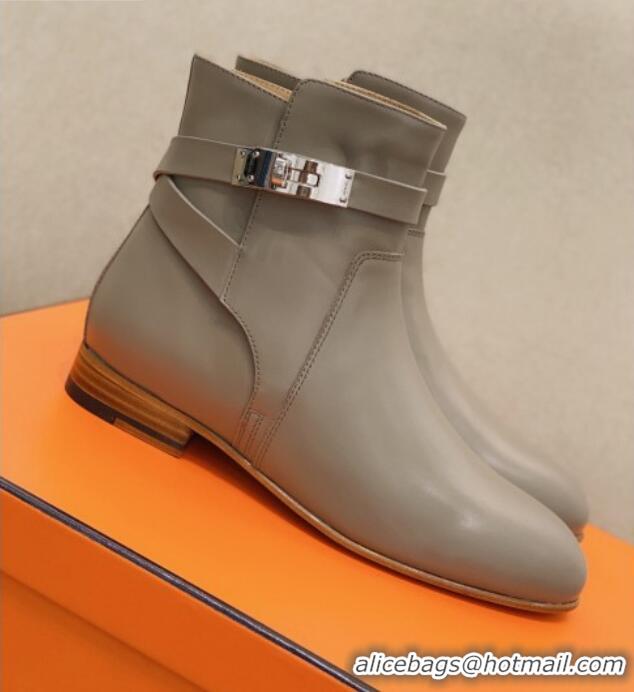 Luxury Cheap Hermes Calfskin Neo Ankle Boot 111281 Grey