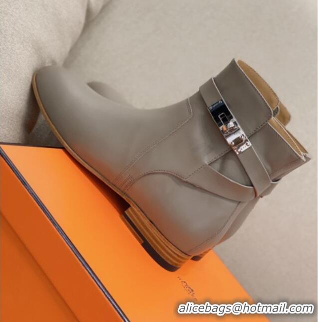 Luxury Cheap Hermes Calfskin Neo Ankle Boot 111281 Grey