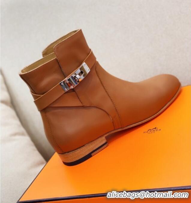 Low Price Hermes Calfskin Neo Ankle Boot 111281 Brown