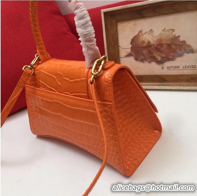 Traditional Discount Balenciaga Original Leather 2594 orange