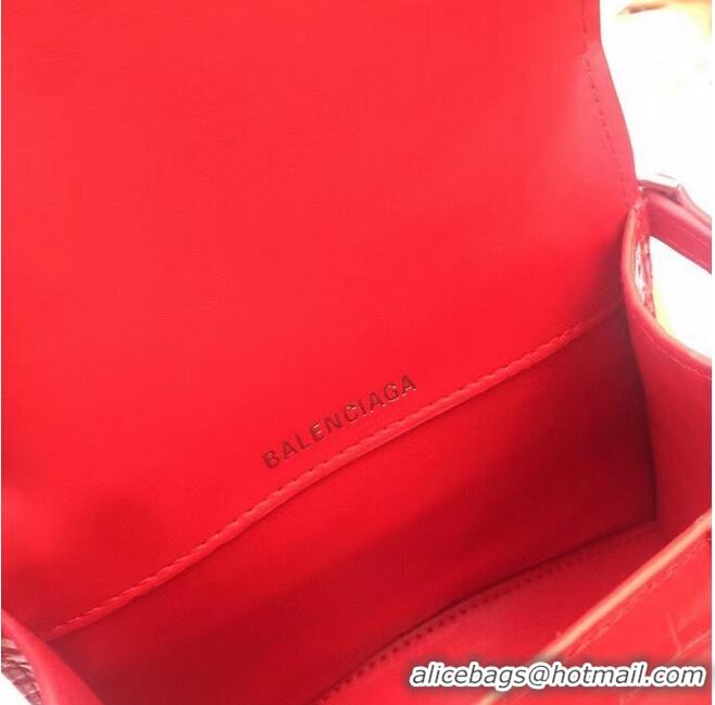 Top Design Balenciaga Original Leather 2595 Red