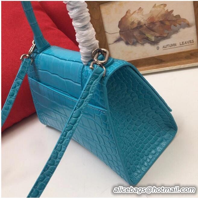 Super Quality Balenciaga Original Leather 2594 sky blue