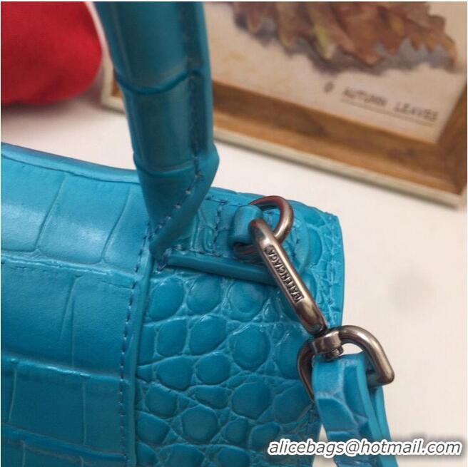 Super Quality Balenciaga Original Leather 2594 sky blue