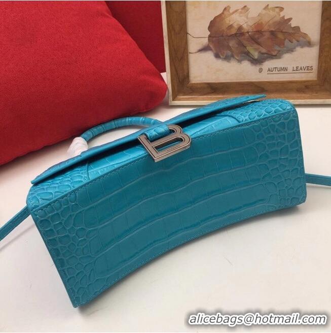 Super Quality Balenciaga Original Leather 2594 sky blue