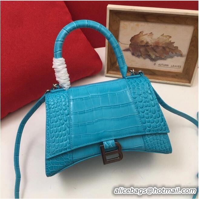 Super Quality Balenciaga Original Leather 2594 sky blue