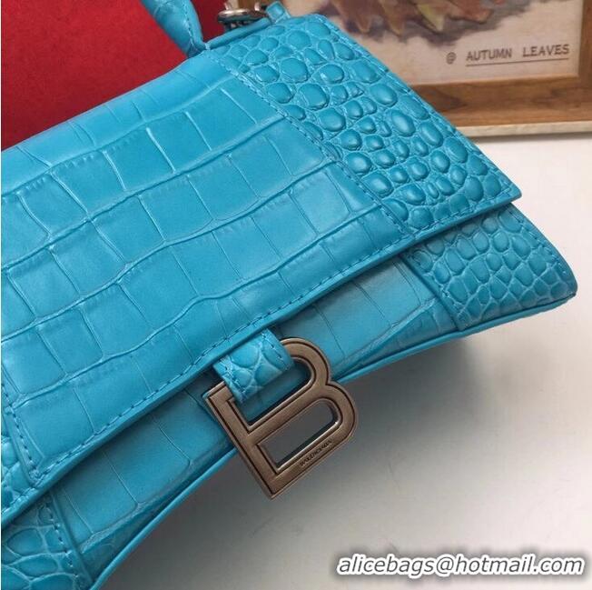 Super Quality Balenciaga Original Leather 2594 sky blue