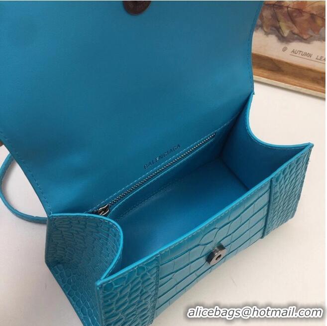 Super Quality Balenciaga Original Leather 2594 sky blue