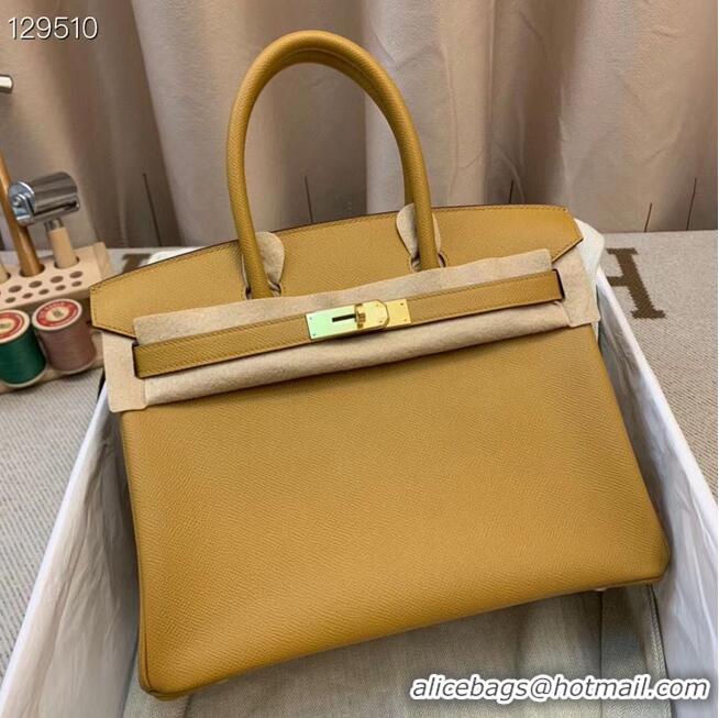 Popular Style Hermes Birkin 25CM Tote Bag Original Leather H25T Yellow