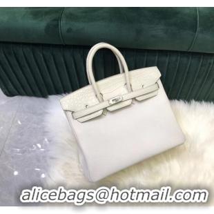 Traditional Specials Hermes Birkin Bag Original Leather crocodile togo HBK2530 &white