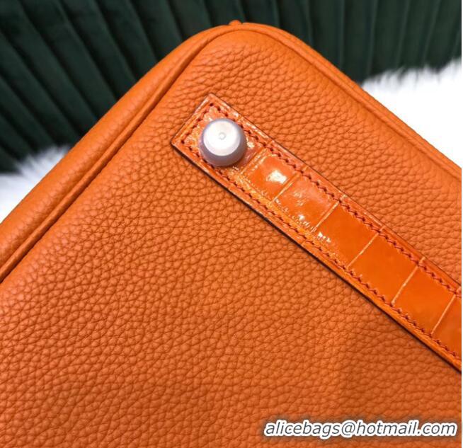 Youthful Hermes Birkin Bag Original Leather crocodile togo HBK2530 orange