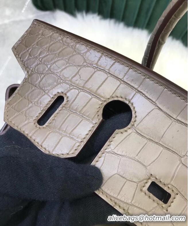 Promotional Hermes Birkin Bag Original Leather crocodile togo HBK2530 gray