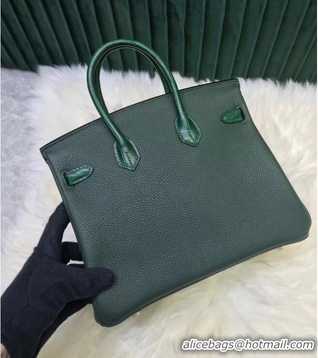 Good Product Hermes Birkin Bag Original Leather crocodile togo HBK2530 blackish green