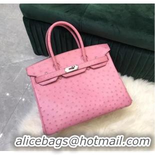 Market Sells Hermes Birkin Bag Original Leather Ostrich skin HBK2530 pink