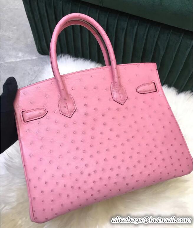 Market Sells Hermes Birkin Bag Original Leather Ostrich skin HBK2530 pink